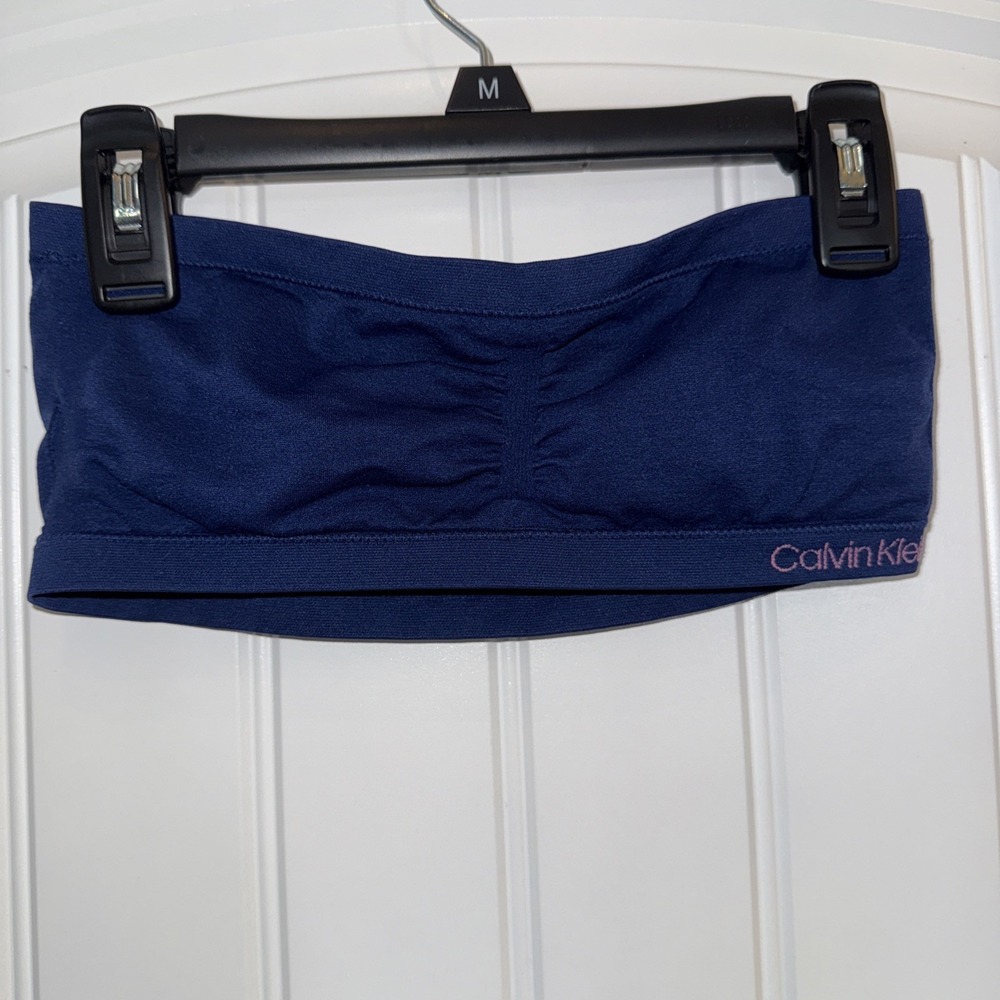 Calvin Klein Teen Girls Bandeau XL 14/16 Navy Blue